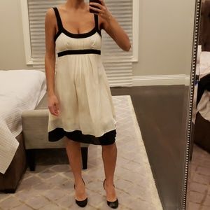 WOMEN'S BLACK & WHITE MIN.IMAL COCKTAIL DRESS